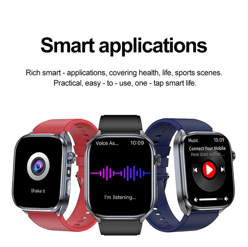 2026 New AI-GPT Health Diagosis Smart Watch Men ECG Blood Pressure Blood Oxygen Lipid Uric Acid Health Analysis Smart Bracelet