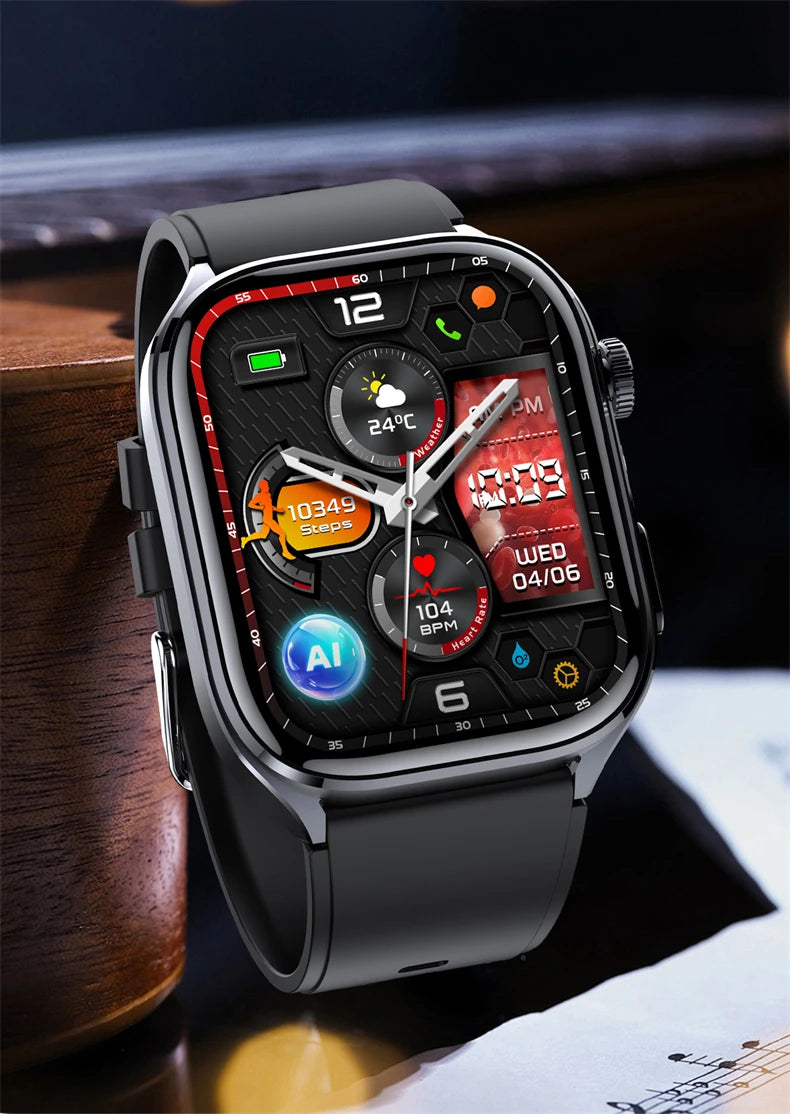 2026 New AI-GPT Health Diagosis Smart Watch Men ECG Blood Pressure Blood Oxygen Lipid Uric Acid Health Analysis Smart Bracelet