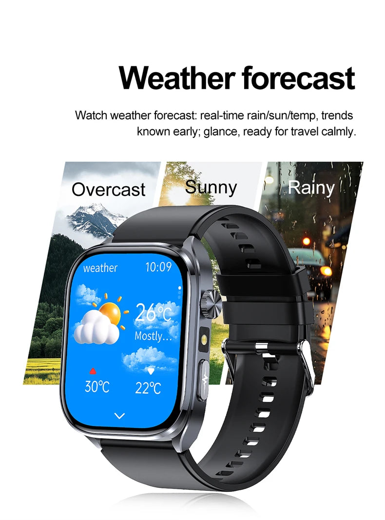 2026 New AI-GPT Health Diagosis Smart Watch Men ECG Blood Pressure Blood Oxygen Lipid Uric Acid Health Analysis Smart Bracelet