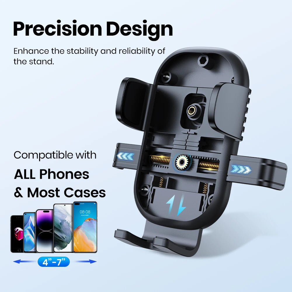 TOPK Car Phone Holder 3-Point Support 360°  Upgraded Extended Hook Design Metal Air Vent Mount Stable Hold for iPhones Androids