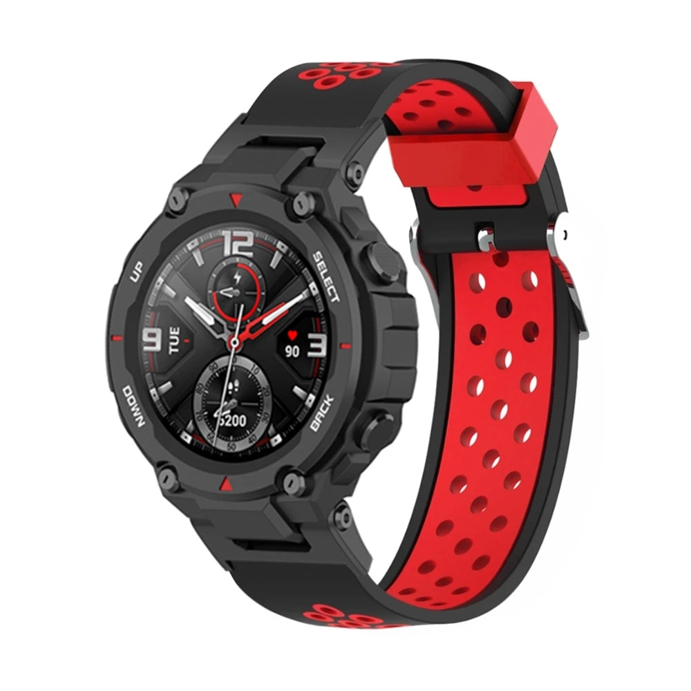 Silicone Strap for Huami Amazfit T-Rex Replacement Two Tone Breathable Bracelet for Amazfit T-Rex Pro Smart Watch Watchbands
