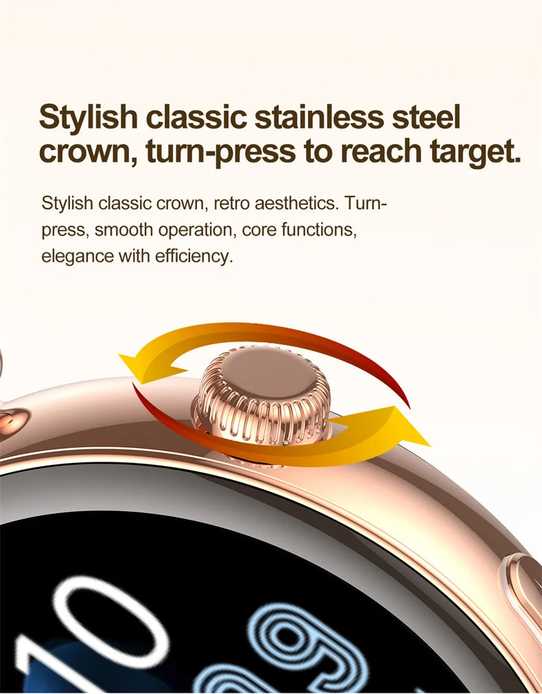 ECG Smart Watch Women 1.32inch AMOLED Screen Sport Watch Blood Pressure Micro physical examination AI dial SmartWatch For Women