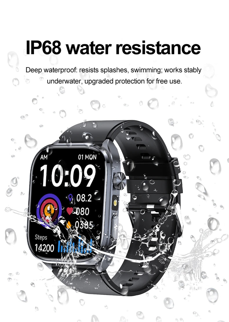 2026 New AI-GPT Health Diagosis Smart Watch Men ECG Blood Pressure Blood Oxygen Lipid Uric Acid Health Analysis Smart Bracelet