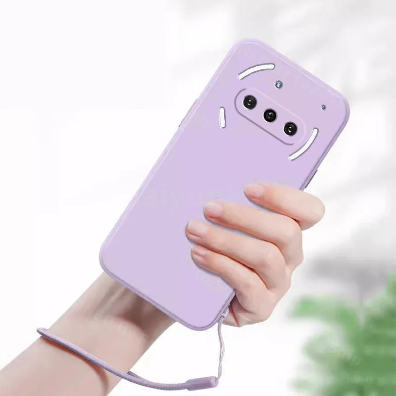 Liquid Silicone Case For Nothing Phone 3A Pro Phone Case Nothing 3A Phone Protective Soft Cover with Screen Film