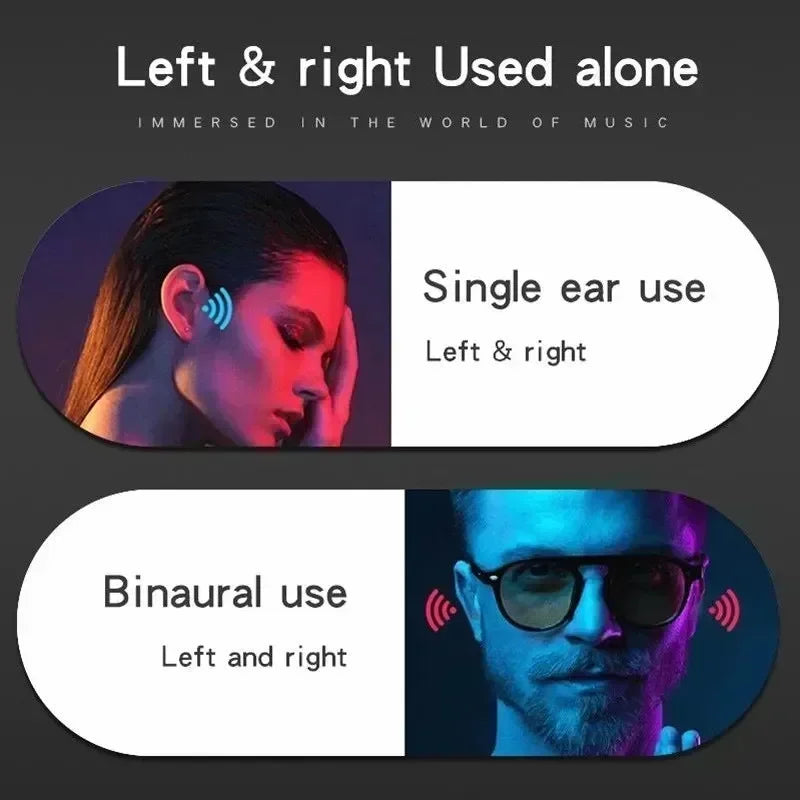 T75 Bone Conduction Wireless Earphones Bluetooth 5 1 HiFi Waterproof TWS Headset