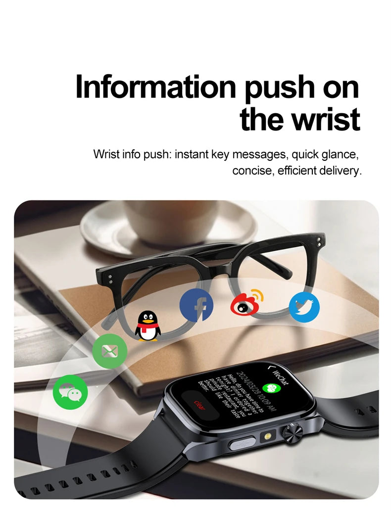 2026 New AI-GPT Health Diagosis Smart Watch Men ECG Blood Pressure Blood Oxygen Lipid Uric Acid Health Analysis Smart Bracelet