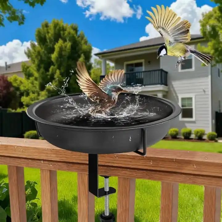 Solar Glass Peacock Bird Bath Stake Colorful Feather Design Lighted Outdoor Garden Birdbath Wild Bird Feeder Landscape Art Bowl