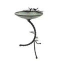 Vintage Wrought Iron Metal Pedestal Bird Bath With Mosaic Glass Bowl Outdoor Garden Weatherproof Birdbath Water Basin Stand
