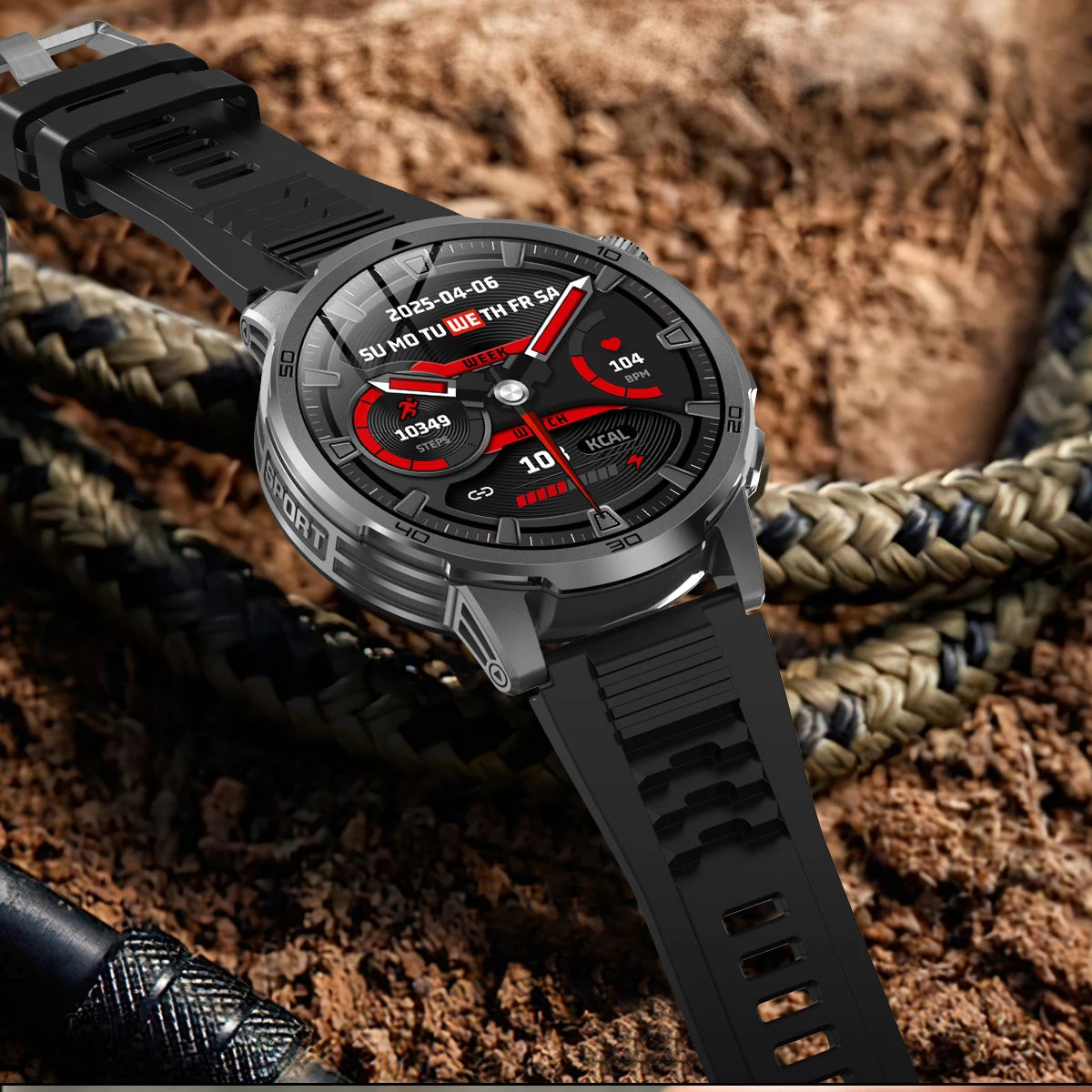 2026 New Outdoor Military Smart Watch For Men 1.85" AMOLED 1000mAh Battery IP69K Swim Flashlight Heart Rate Wireless Call Watchs