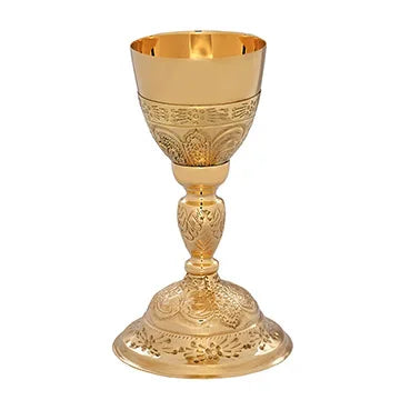 Hand Carved Brass Chalice | Ornate Gold Finish Communion Cup – DOUBLE VEE EXPORTS