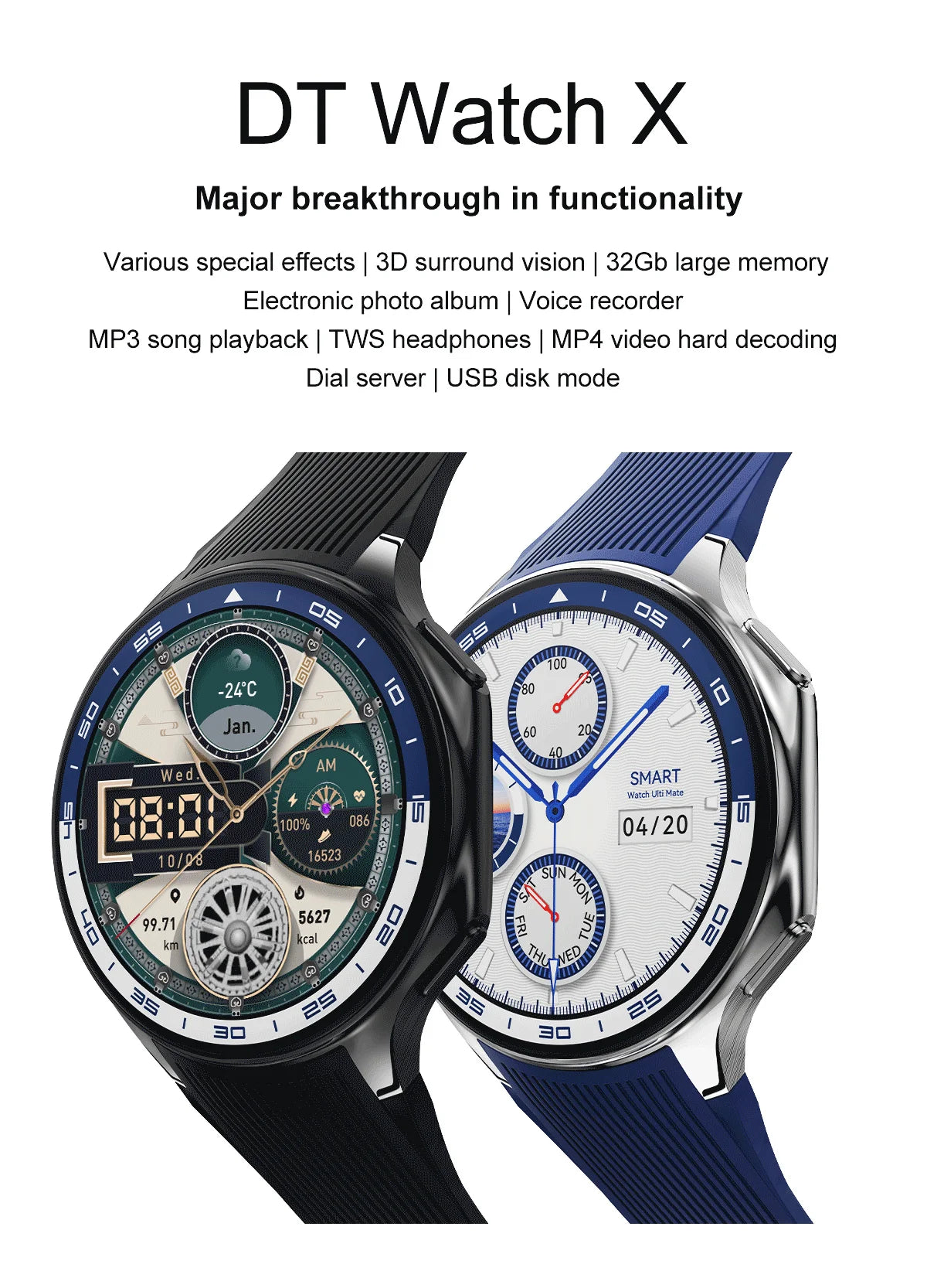 2025 New Smart Watch Bluetooth Call Watch Sleep Heart Rate Detection Smart Watches Blood Oxygen Monitor Activity Tracker Compass