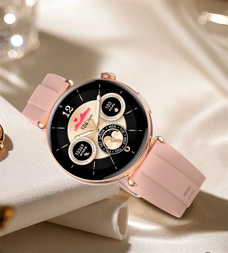 ECG Smart Watch Women 1.32inch AMOLED Screen Sport Watch Blood Pressure Micro physical examination AI dial SmartWatch For Women