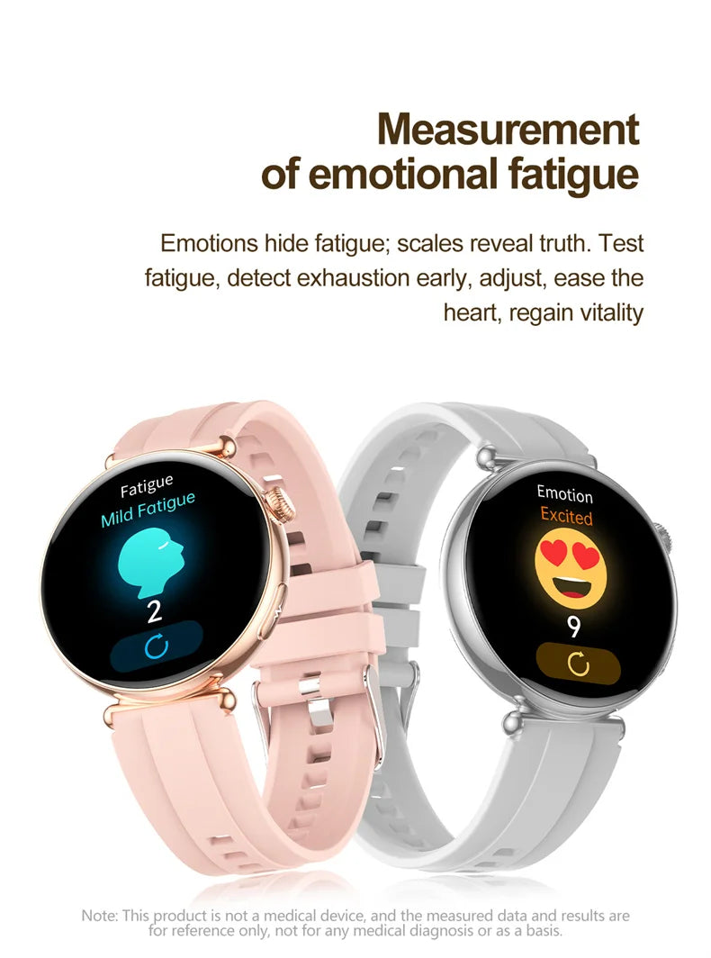 ECG Smart Watch Women 1.32inch AMOLED Screen Sport Watch Blood Pressure Micro physical examination AI dial SmartWatch For Women