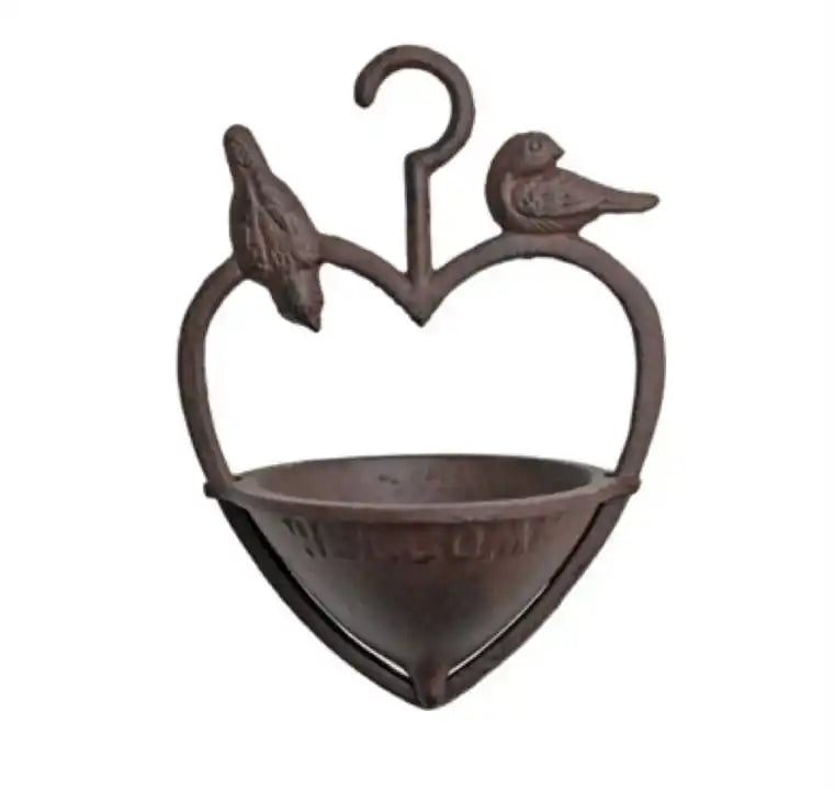 Teal Blue Metal Hanging Bird Bath With Dragonfly Ornament Outdoor Garden Hanging Water Basin Wild Bird Feeder Tray With Chain
