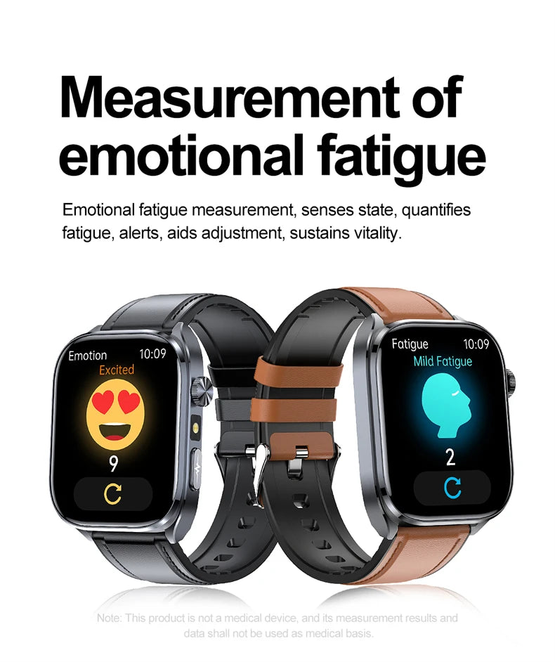 2026 New AI-GPT Health Diagosis Smart Watch Men ECG Blood Pressure Blood Oxygen Lipid Uric Acid Health Analysis Smart Bracelet