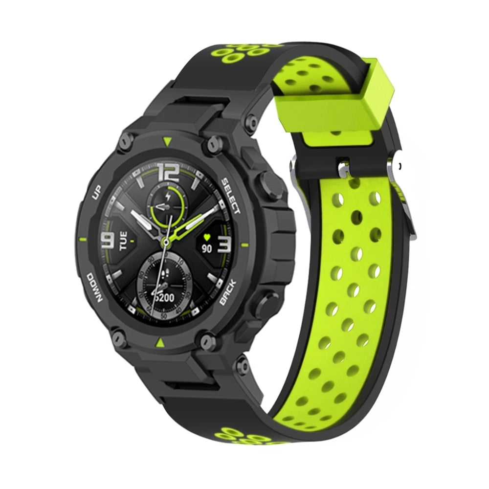 Silicone Strap for Huami Amazfit T-Rex Replacement Two Tone Breathable Bracelet for Amazfit T-Rex Pro Smart Watch Watchbands