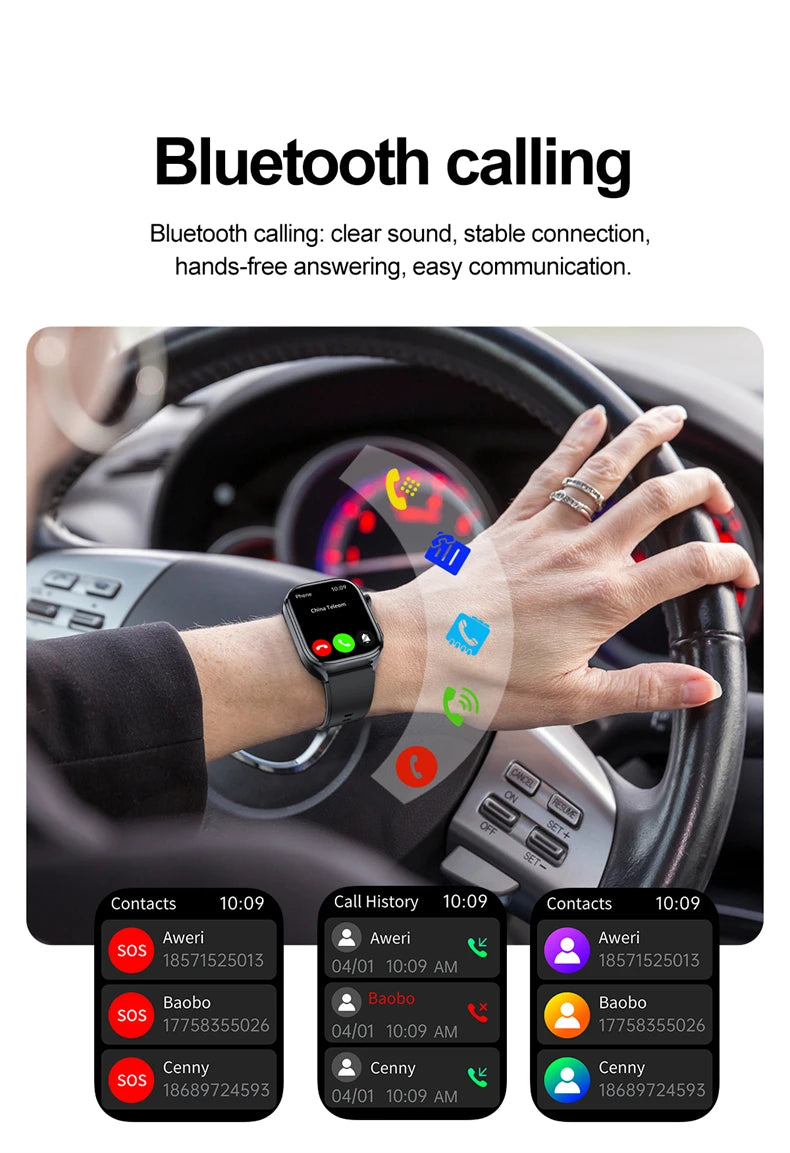 2026 New AI-GPT Health Diagosis Smart Watch Men ECG Blood Pressure Blood Oxygen Lipid Uric Acid Health Analysis Smart Bracelet