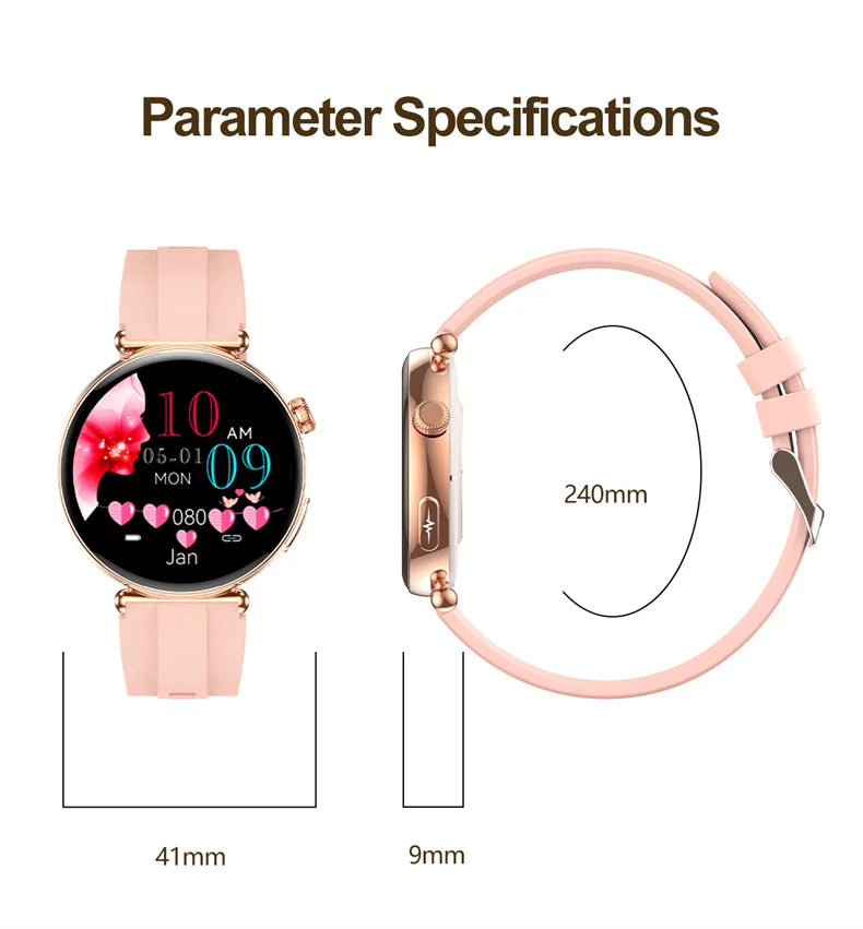 ECG Smart Watch Women 1.32inch AMOLED Screen Sport Watch Blood Pressure Micro physical examination AI dial SmartWatch For Women