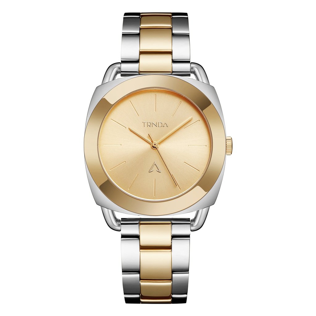 Trnda Women's Stainless Steel Watch, Silver-Gold Band | Trn-35.8