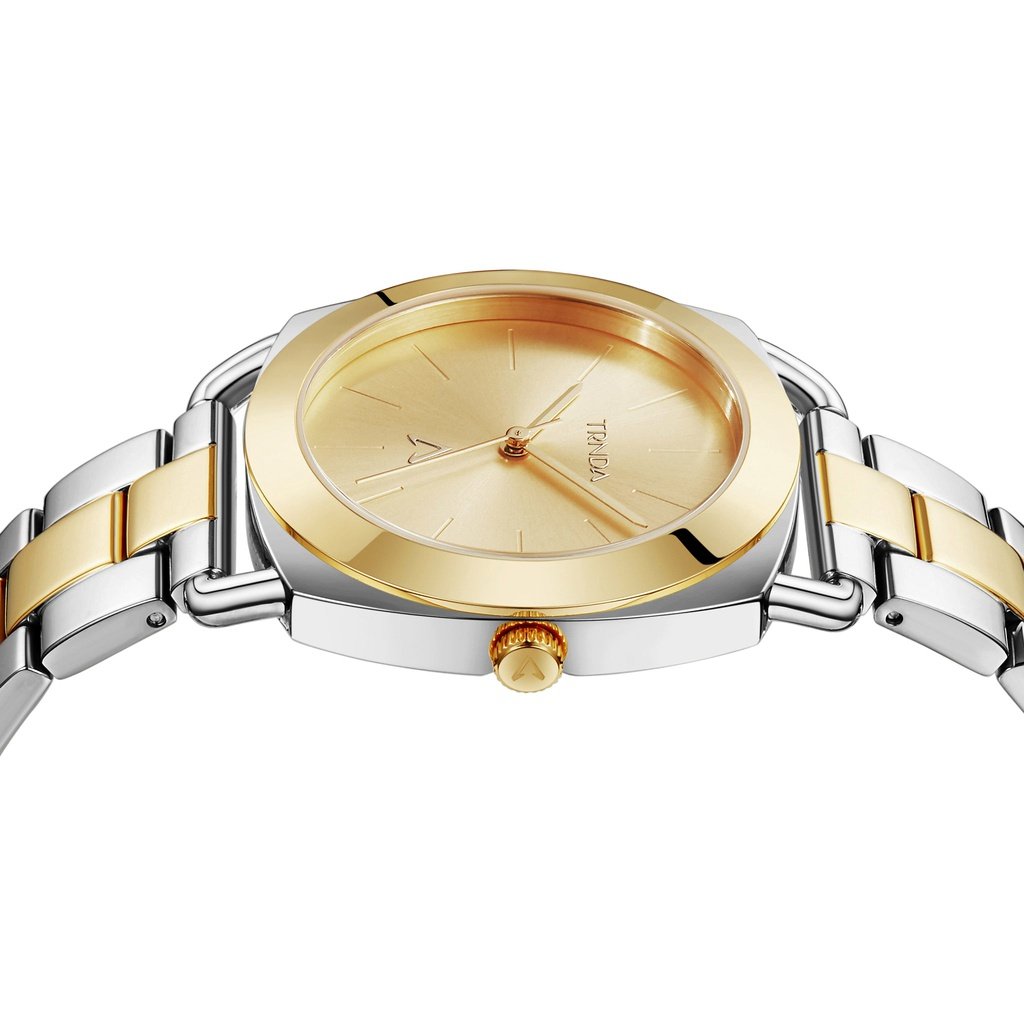 Trnda Women's Stainless Steel Watch, Silver-Gold Band | Trn-35.8