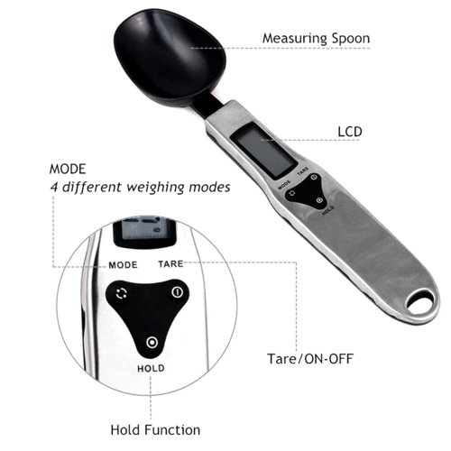 Kitchen Digital Measuring Spoon And Food Scale With LCD Display
