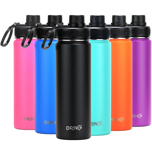 Drinco 22oz Stainless Steel Sport Water Bottle Black